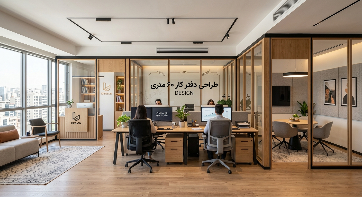 دیزاین دفتر کار 60 متری